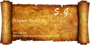 Sipos Gotlib névjegykártya
